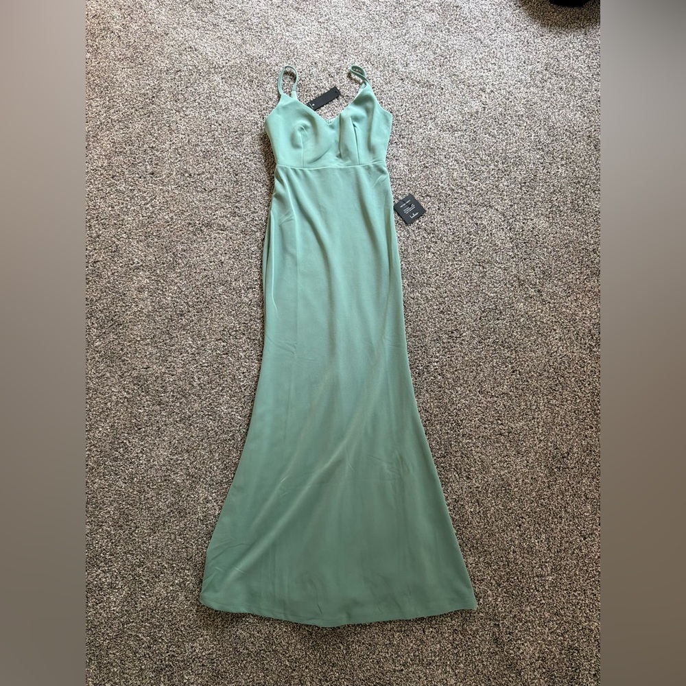 Lulu's Mint Green Maxi Dress with Spaghetti Straps
